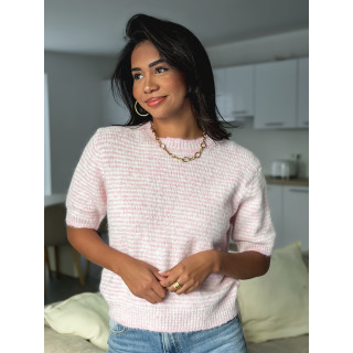Pull ligné juliana - Rose