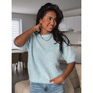 Pull ligné Juliana - Bleu