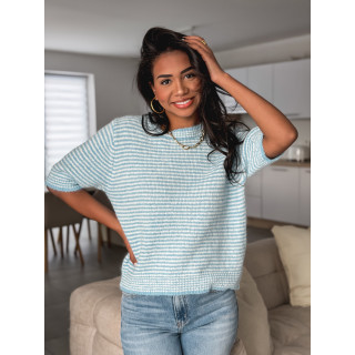 Pull ligné Juliana - Bleu