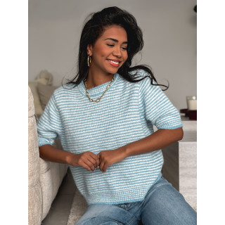 Pull ligné Juliana - Bleu