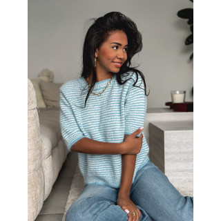 Pull ligné Juliana - Bleu