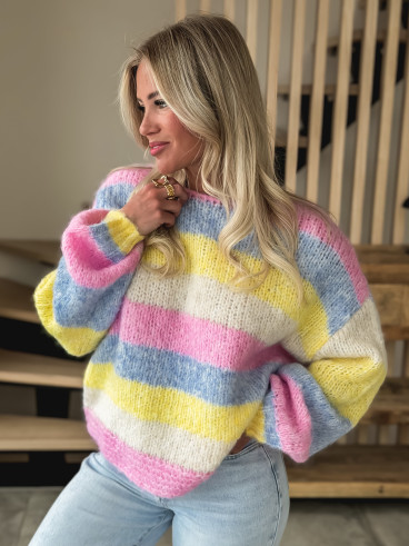 Pull ligné Andréanne - Multicolore
