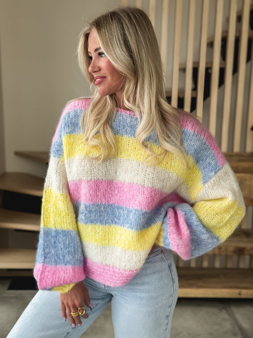 Pull ligné Andréanne - Multicolore