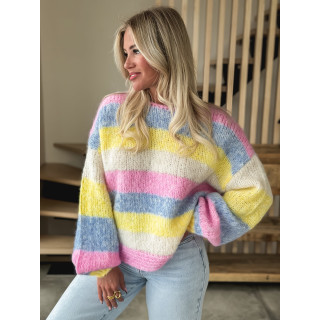 Pull ligné Andréanne - Multicolore