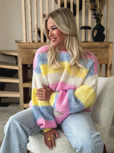 Pull ligné Andréanne - Multicolore