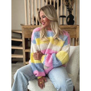 Pull ligné Andréanne - Multicolore