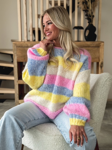 Pull ligné Andréanne - Multicolore