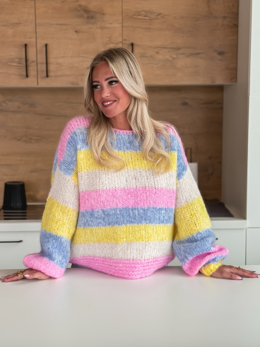 Pull ligné Andréanne - Multicolore