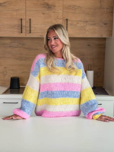 Pull ligné Andréanne - Multicolore