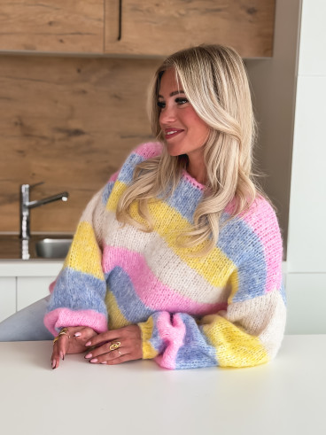 Pull ligné Andréanne - Multicolore