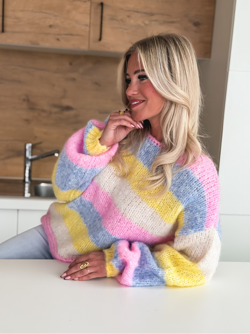 Pull ligné Andréanne - Multicolore