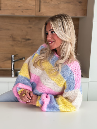 Pull ligné Andréanne - Multicolore