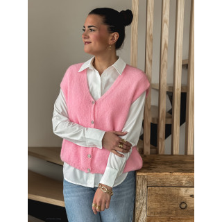 Gilet sans manches Arielle - Rose bonbon