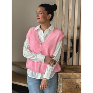Gilet sans manches Arielle - Rose bonbon