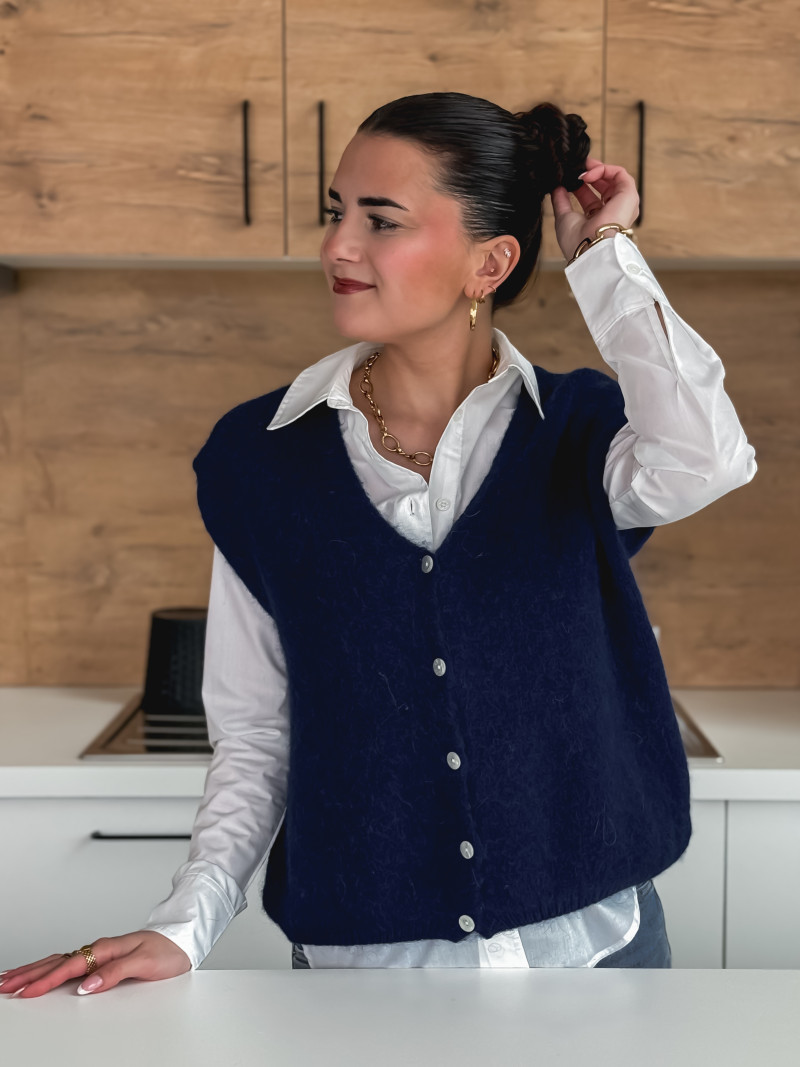 Gilet sans manches Arielle - Bleu marine