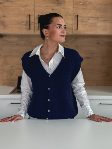 Gilet sans manches Arielle - Bleu marine