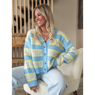 Gilet ligné Illana - Bleu