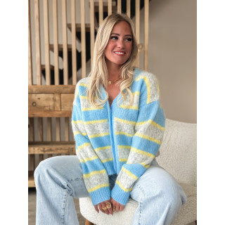 Gilet ligné Illana - Bleu