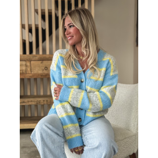 Gilet ligné Illana - Bleu