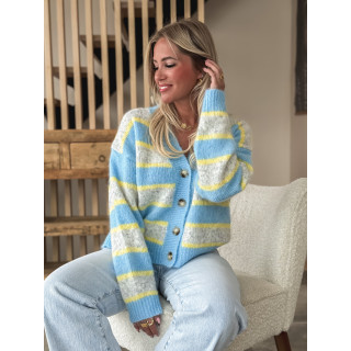 Gilet ligné Illana - Bleu