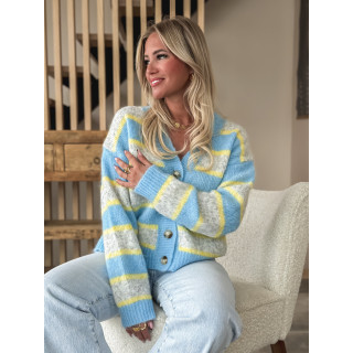 Gilet ligné Illana - Bleu