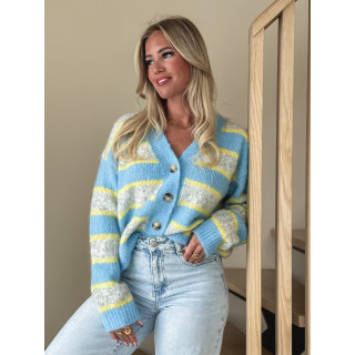 Gilet ligné Illana - Bleu