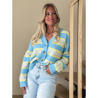 Gilet ligné Illana - Bleu