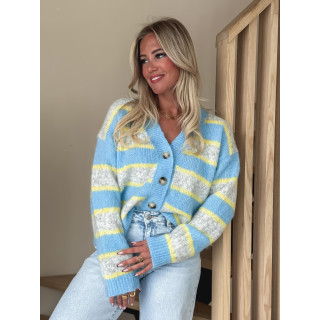 Gilet ligné Illana - Bleu