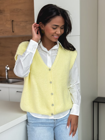 Gilet sans manches Arielle - Jaune