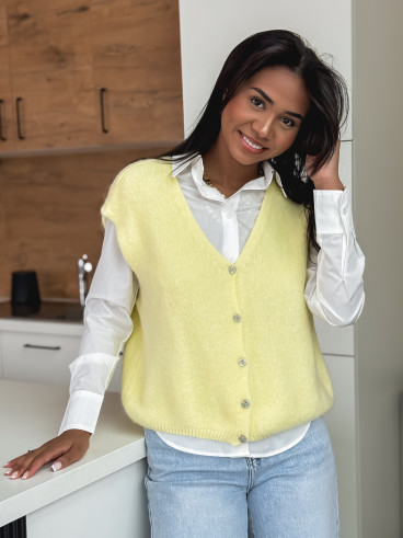 Gilet sans manches Arielle - Jaune