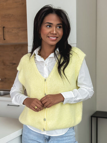 Gilet sans manches Arielle - Jaune