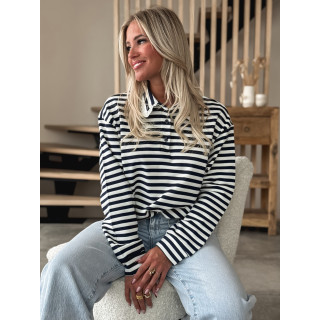 Pull ligné Ursula - Bleu marine