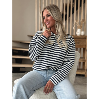 Pull ligné Ursula - Bleu marine