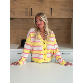 Gilet ligné Illana - Jaune