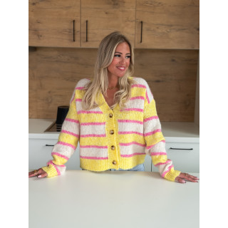 Gilet ligné Illana - Jaune