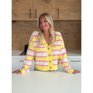 Gilet ligné Illana - Jaune