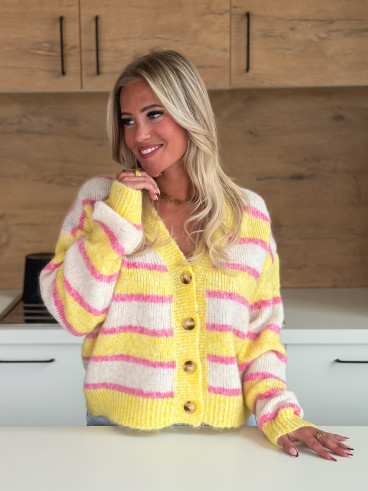 Gilet ligné Illana - Jaune