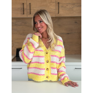 Gilet ligné Illana - Jaune