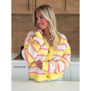 Gilet ligné Illana - Jaune