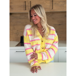 Gilet ligné Illana - Jaune