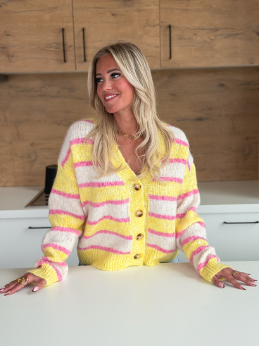 Gilet ligné Illana - Jaune