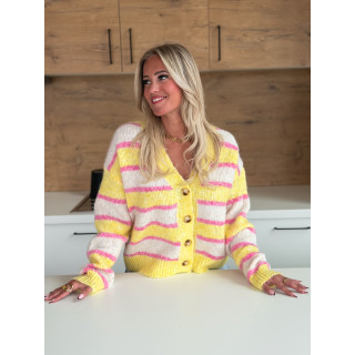 Gilet ligné Illana - Jaune