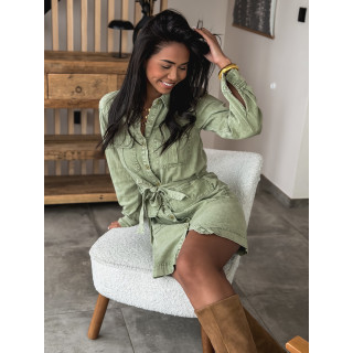 Robe en jeans Osana - Kaki