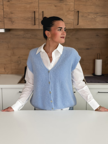 Gilet sans manches Arielle - Bleu ciel