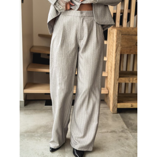 Pantalon ligné Clara - Gris