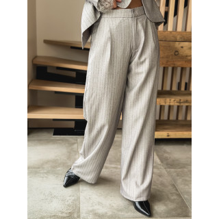 Pantalon ligné Clara - Gris