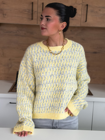 Pull à motifs Malie - Jaune