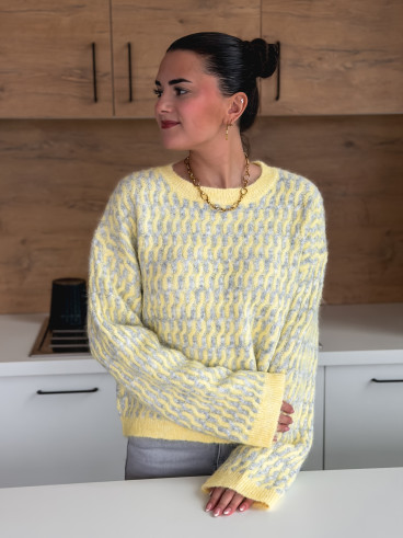 Pull à motifs Malie - Jaune