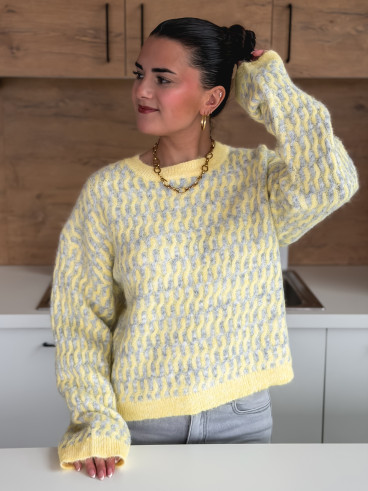 Pull à motifs Malie - Jaune