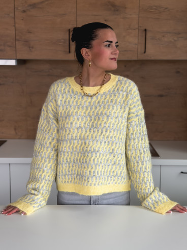 Pull à motifs Malie - Jaune